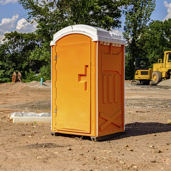 how often are the porta potties cleaned and serviced during a rental period in Freeman Missouri